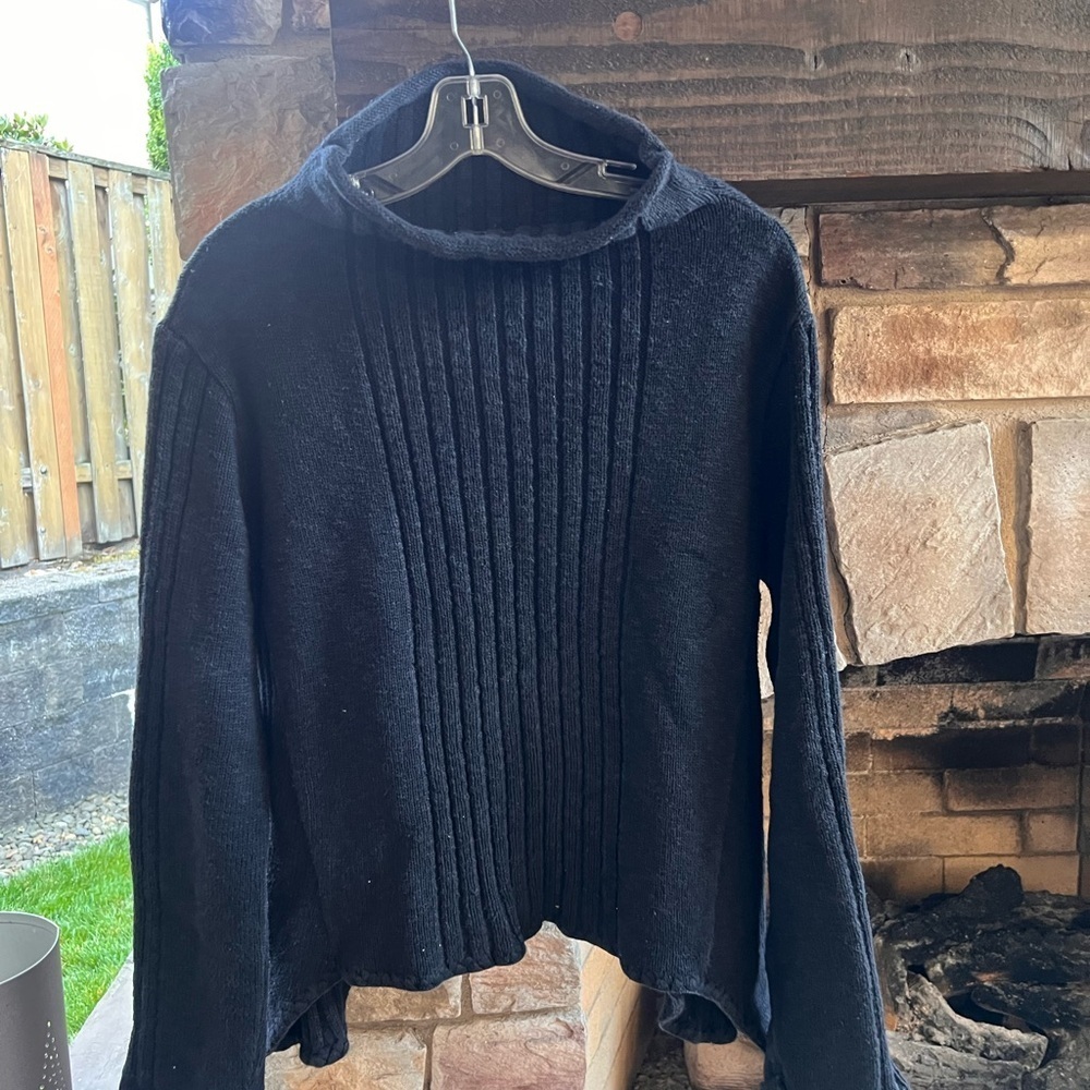 Willow Black Cowl Neck Sweater Medium